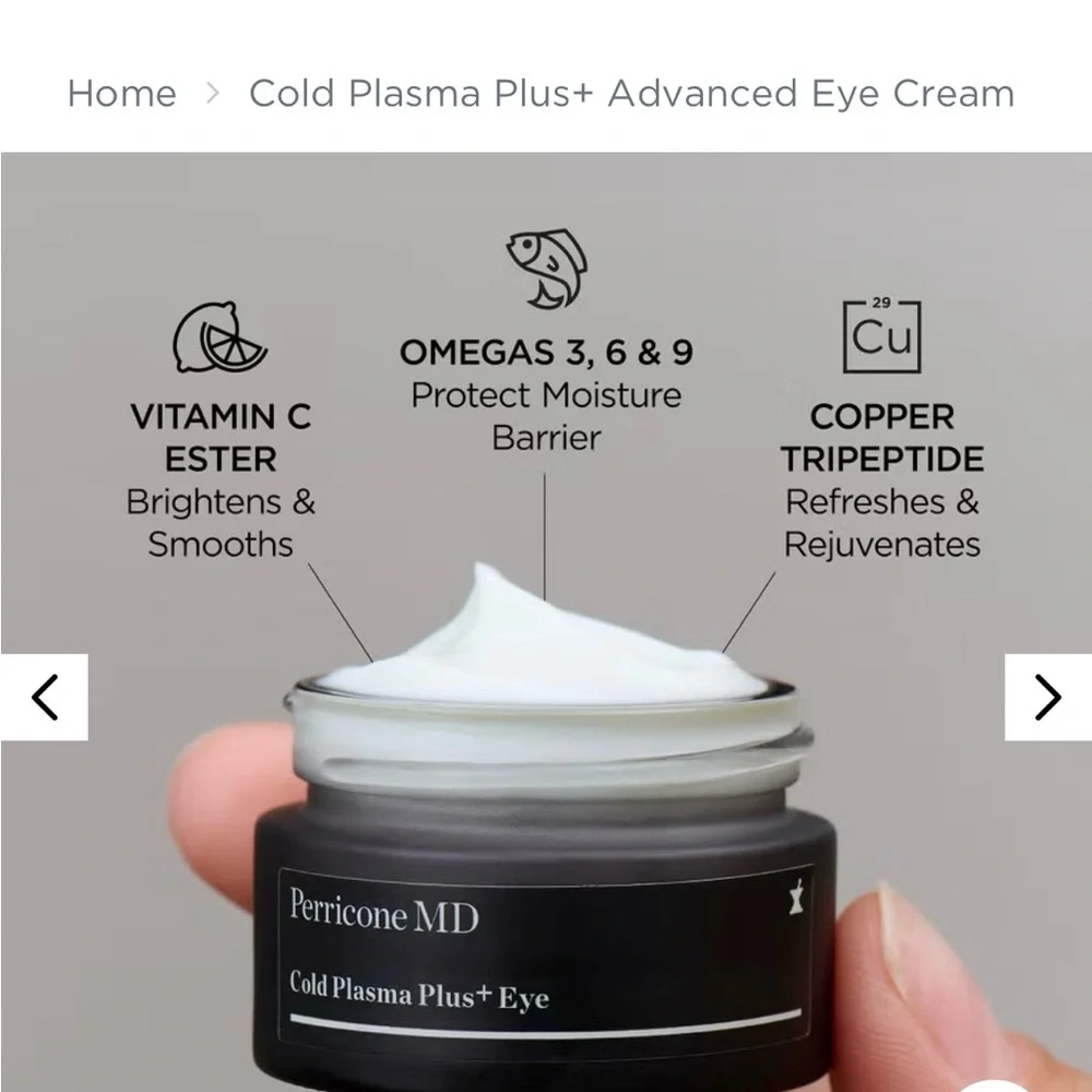 Perricone MD Cold Plasma Plus+ Eye Cream‎ - Black, NWT .5 ounce - Picture 2 of 7